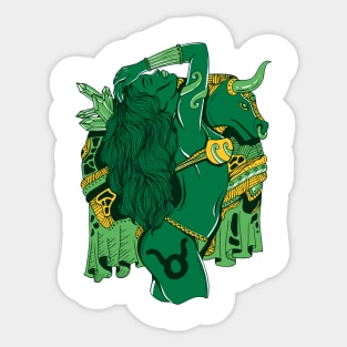 Forrest Green Taurus Beauty Sticker